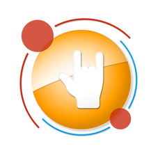 Obraz premium okrągły baner z ikoną