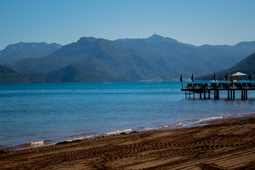 Pier extending into the sea