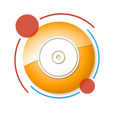 okrągły baner z ikoną © vempireart