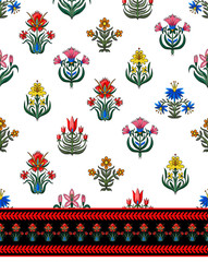 Seamless pattern with little flowers for fabric or interior design.