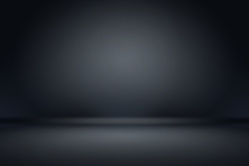 Abstract luxury blur dark grey and black gradient, used as background studio wall for display your products.