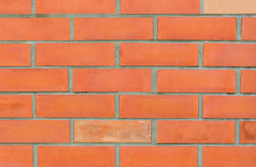 Clay brick wall.