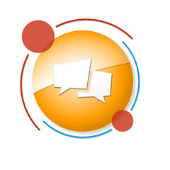 okrągły baner z ikoną © vempireart