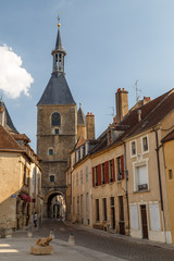 AVALLON / FRANCE - JULY 2015: Street of the historic town Avallon, France