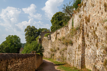 Medieval fortifications of Avallon historic town, France