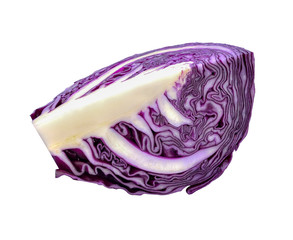Obraz premium red cabbage isolated on white