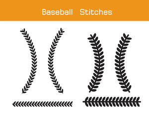 Baseball  Stitches  on a white background , vector design