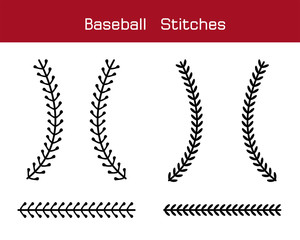 Baseball  Stitches  on a white background , vector design