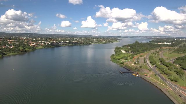 Paranoa lake deck north exit, beautiful afternoon in the Brazilian capital