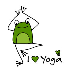 Naklejki  Zabawna żaba jogi, szkic do swojego projektu!