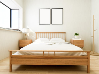 Clean, elegant and spacious bedroom at home