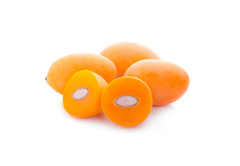 Marian plum or Plango thai fruit isolated on white background