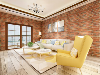 Beautiful simple modern family living room