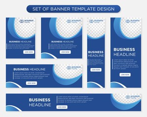 set of promotion kit banner template design with modern and minimalist concept user for web page, ads, annual report, banner, background, backdrop, flyer, brochure, card, poster, presentation lauyout 