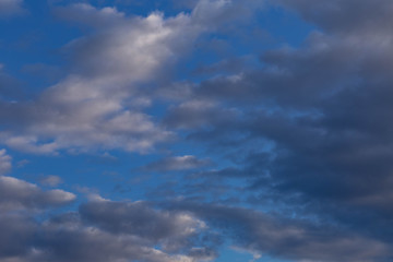 clouds,taken just before sunset in spring