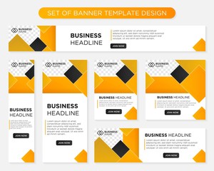 set of modern banner template design with modern and simple concept user for web page, ads, annual report, banner, background, backdrop, flyer, brochure, card, poster, presentation layout 