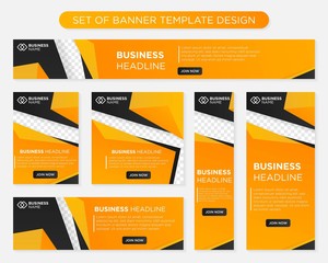 set of modern banner template design with modern and simple concept user for web page, ads, annual report, banner, background, backdrop, flyer, brochure, card, poster, presentation layout 