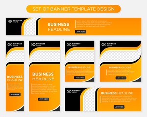 set of modern banner template design with modern and simple concept user for web page, ads, annual report, banner, background, backdrop, flyer, brochure, card, poster, presentation layout 