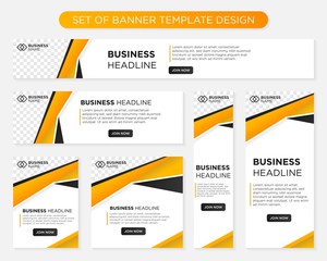 set of modern banner template design with modern and simple concept user for web page, ads, annual report, banner, background, backdrop, flyer, brochure, card, poster, presentation layout 