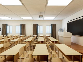 Modern school classroom interior design