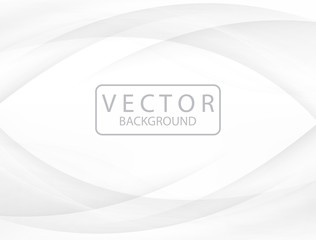 Modern background, abstract wave design, soft gray and white