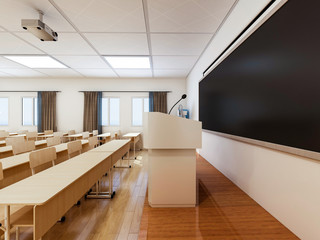 Modern school classroom interior design