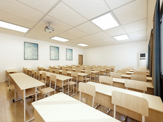 Modern school classroom interior design