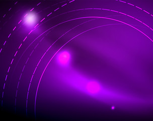 Neon circles abstract background