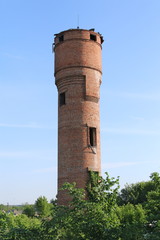 Abandoned Old Brick Water Tower