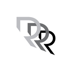 letter r gradient motion logo vector