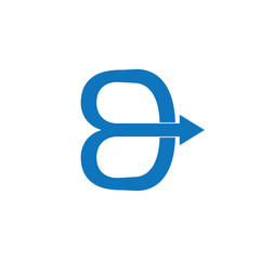 Obraz premium abstract letter d bow arrow overlapping logo vector