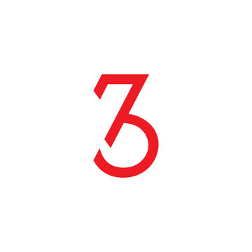 number 73 simple geometric logo vector