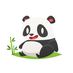 Fototapeta premium Cartoon panda vector isolated illustration