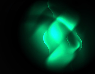 Shiny neon geometric waves template