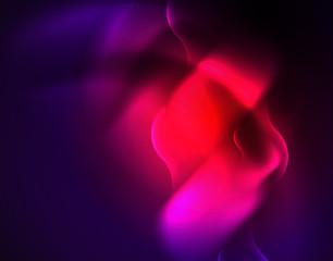 Shiny metallic neon waves vector design