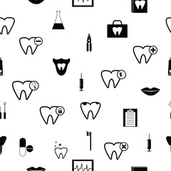 dentist seamless pattern background icon.