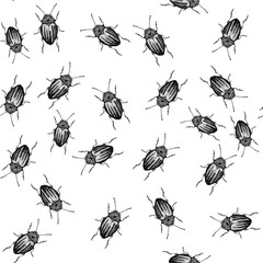 Paint watercolor bug art illustration