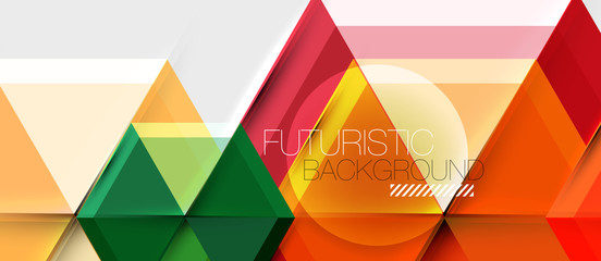 Bright color hexagon geometrical composition background, business presentation template