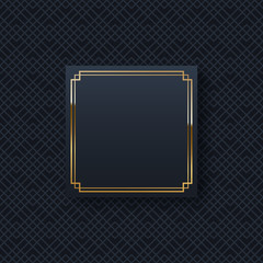 Fototapeta premium Golden frame minimalistic template with text space