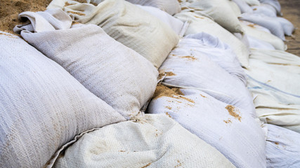 Sandsäcke Hochwasserschutz