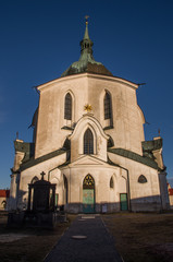 Obraz premium Pilgrimage Church of Saint John of Nepomuk at Zelena Hora, Zdar nad Sazavou, Czech Republic.
