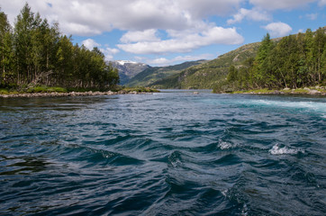 Seltuft lake (Seltuft vatnet) near Myrdal, Aurland, Norway