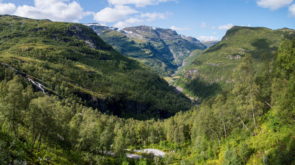 Fototapeta na wymiar Norwegian landscape near Myrdal, Aurland
