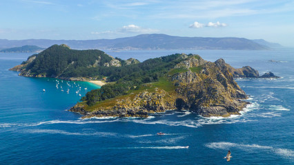 Galicia. Islas Cies / Cies Islands. National Park in Rias Baixas.Spain