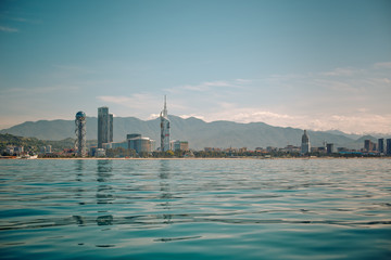 Batumi view from the sea. Batumi sea view panorama