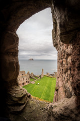View of Oxroad bay from Tantallon castle, Scotland