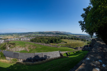 Scottish landscape from Stirling castle, Scotland