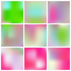 Gradient mesh painted in different colors.