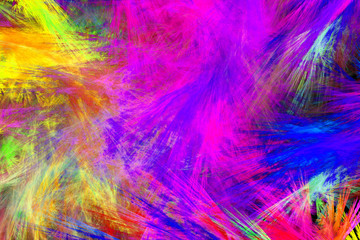 Fond fractal abstrait. Texture multicolore de peinture abstraite. Fond de vacances de mouvement. Modèle dynamique futuriste multicolore moderne. Conception graphique créative d& 39 illustration 3d fractale.