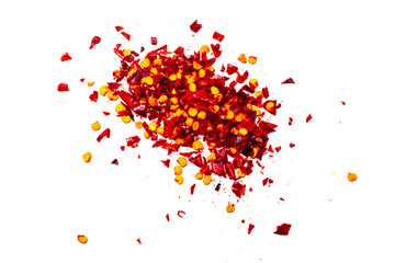 Red pepper, chilli, powdered Chili, texture, isolated